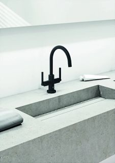 Смеситель для раковины Kludi Nova Fonte Puristic чёрный матовый 201183915